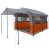 Tente familiale 4 personnes Gris et orange 324 x 255 x 230 cm 522976522976