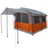 Tente familiale 4 personnes Gris et orange 324 x 255 x 230 cm 522976522976