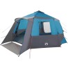 Tente de cabane 12 personnes Bleu et gris 500 x 500 x 294 cm 522978522978