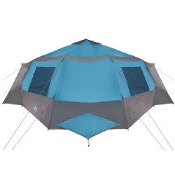 Tente de cabane 12 personnes Bleu et gris 500 x 500 x 294 cm 522978522978