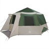 Tente de cabane 12 personnes Vert et gris 500 x 500 x 294 cm 522979522979