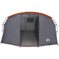 Tente tunnel 4 personnes Gris et orange 318 x 275 x 140 cm 522980522980