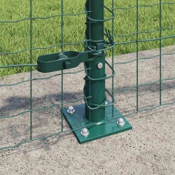 Poteau de clôture. 7 pcs Vert Acier 522993522993