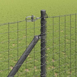 Poteau de clôture. 7 pcs Gris Acier 523010523010