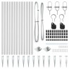 Poteau de clôture. 13 pcs Argenté Acier 523012523012