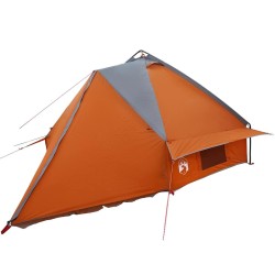 Tente Teepee 6 personnes Gris et orange 431 x 366 x 185 cm 523013523013