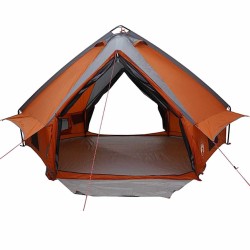 Tente Teepee 6 personnes Gris et orange 431 x 366 x 185 cm 523013523013