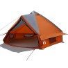 Tente Teepee pour 8 personnes Gris et orange 490 x 410 x 210 cm 523014523014