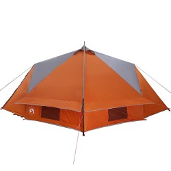 Tente Teepee pour 8 personnes Gris et orange 490 x 410 x 210 cm 523014523014