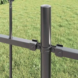Clôture de jardin Woerden Gris 1,7 x 1 m Acier revêtu de poudre 523036523036