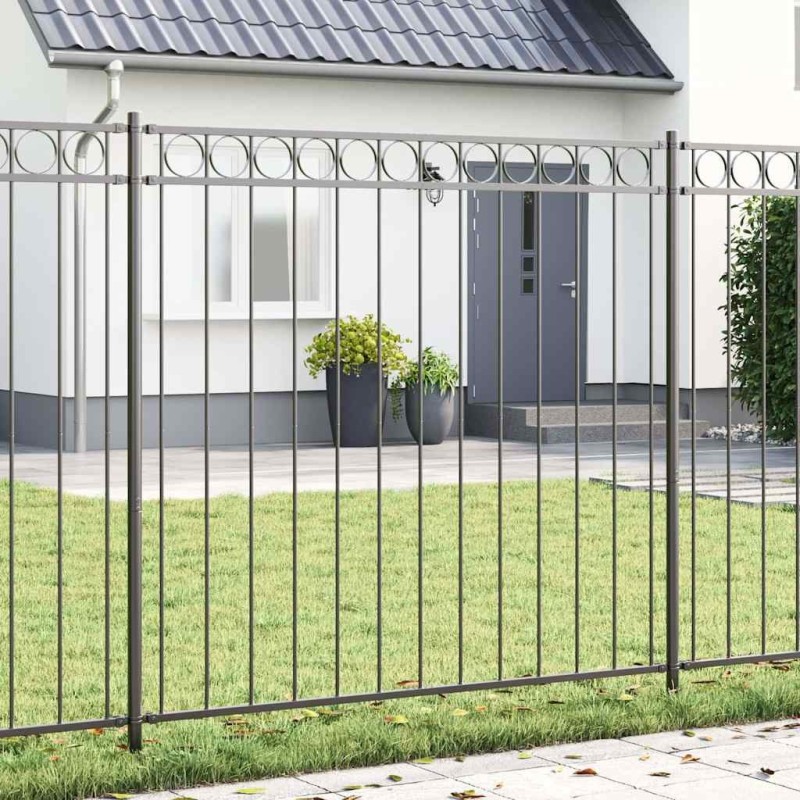 Élément de clôture Assen Gris 170 x 200 cm Acier 523038523038