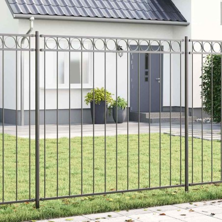Élément de clôture Assen Gris 170 x 200 cm Acier 523038523038
