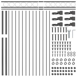 Élément de clôture Assen Gris 170 x 130 cm Acier 523042523042