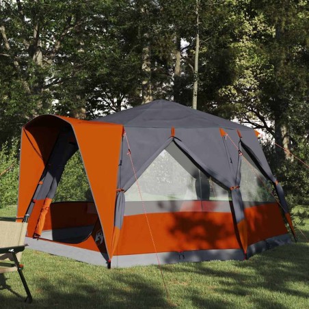 Tente de camping 5 personnes Gris et orange 333 x 317 x 194 cm 523061523061