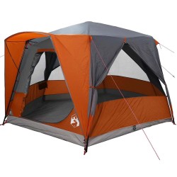 Tente de camping 5 personnes Gris et orange 333 x 317 x 194 cm 523061523061