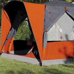 Tente de camping 5 personnes Gris et orange 333 x 317 x 194 cm 523061523061