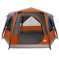 Tente de camping 5 personnes Gris et orange 333 x 317 x 194 cm 523061523061