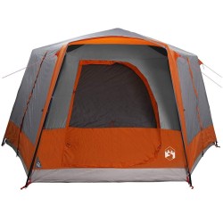 Tente de camping 5 personnes Gris et orange 333 x 317 x 194 cm 523061523061