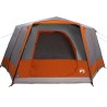Tente cabine 7 personnes Gris et orange 400 x 350 x 212 cm 523063523063