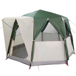 Tente de cabine 3 personnes Vert et blanc 320 x 320 x 203 cm 523069523069