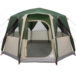 Tente de cabine 3 personnes Vert et blanc 320 x 320 x 203 cm 523069523069
