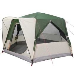Tente de camping 5 personnes Vert et blanc 333 x 317 x 194 cm 523070523070