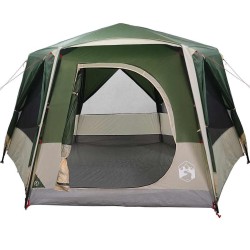 Tente de camping 5 personnes Vert et blanc 333 x 317 x 194 cm 523070523070