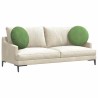 Coussins de siège 2 pcs Vert clair Ø50 x 19 cm Velours 523090523090