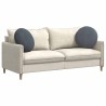 Coussins de siège 2 pcs Gris foncé Ø50 x 19 cm Velours 523091523091