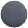 Coussins de siège 2 pcs Gris foncé Ø50 x 19 cm Velours 523091523091