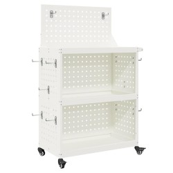 Chariot à outils Blanc 65 x 35 x 111 cm Acier laminé à froid 523095523095