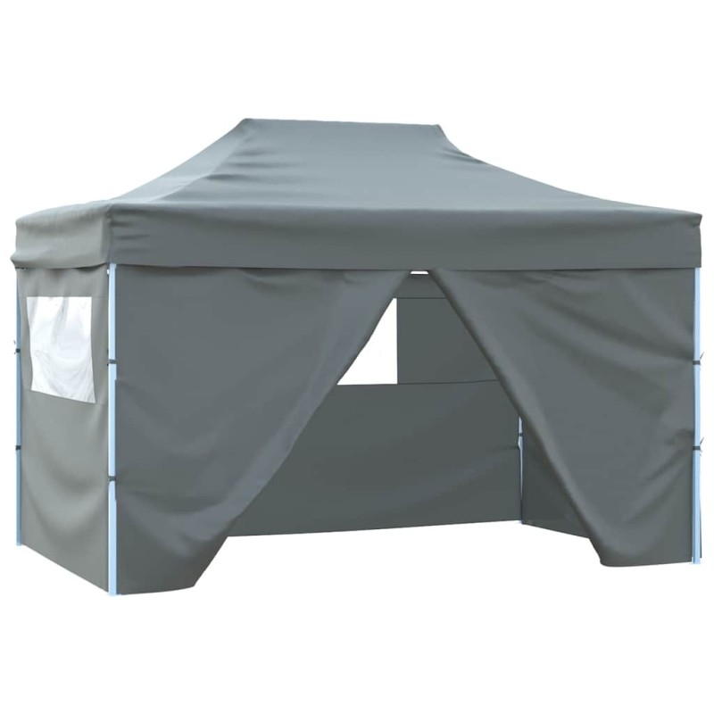 Tente pliable avec 4 parois latérales 3 x 4,5 m Anthracite 523096523096