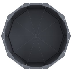 Jardinière Anthracite 60 x 60 x 35 cm Acier 523102523102
