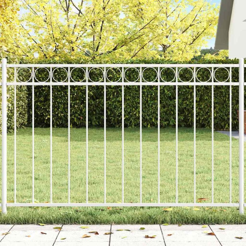 Élément de clôture Assen Blanc 170 x 80 cm Acier 523118523118