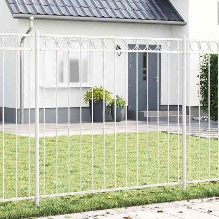 Élément de clôture Assen Blanc 170 x 170 cm Acier 523121523121