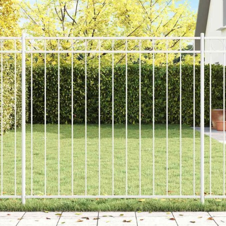Élément de clôture Assen Blanc 170 x 150 cm Acier 523127523127