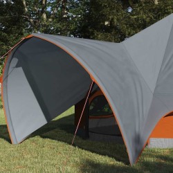 Tente Teepee 3 personnes Gris et orange 600 x 600 x 347 cm 523130523130