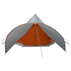 Tente Teepee 3 personnes Gris et orange 600 x 600 x 347 cm 523130523130
