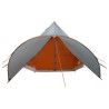 Tente Teepee 3 personnes Gris et orange 600 x 600 x 347 cm 523130523130