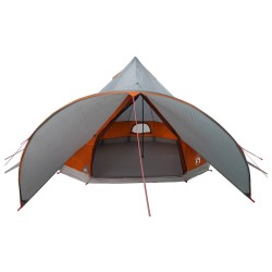 Tente Teepee 3 personnes Gris et orange 600 x 600 x 347 cm 523130523130