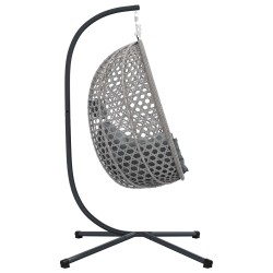 Chaise suspendue anthracite et gris 104 x 100 x 191 cm 523173523173