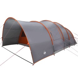 Tente Tunnel 8-Personnes Gris et orange 710 x 460 x 245 cm 523183523183