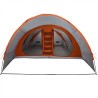 Tente Tunnel 8-Personnes Gris et orange 710 x 460 x 245 cm 523183523183