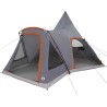 Tente Teepee 5 personnes Gris et orange 545 x 450 x 295 cm 523186523186