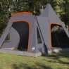 Tente Teepee 5 personnes Gris et orange 545 x 450 x 295 cm 523186523186