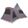 Tente Teepee 5 personnes Gris et orange 545 x 450 x 295 cm 523186523186
