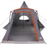Tente Teepee 5 personnes Gris et orange 545 x 450 x 295 cm 523186523186
