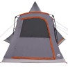 Tente Teepee 5 personnes Gris et orange 545 x 450 x 295 cm 523186523186
