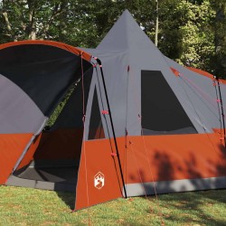 Tente Teepee 8 Personnes Gris et orange 720 x 465 x 295 cm 523187523187