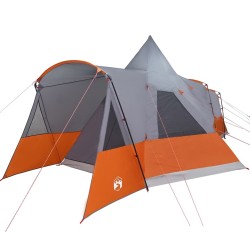 Tente Teepee 8 Personnes Gris et orange 720 x 465 x 295 cm 523187523187